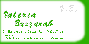 valeria baszarab business card